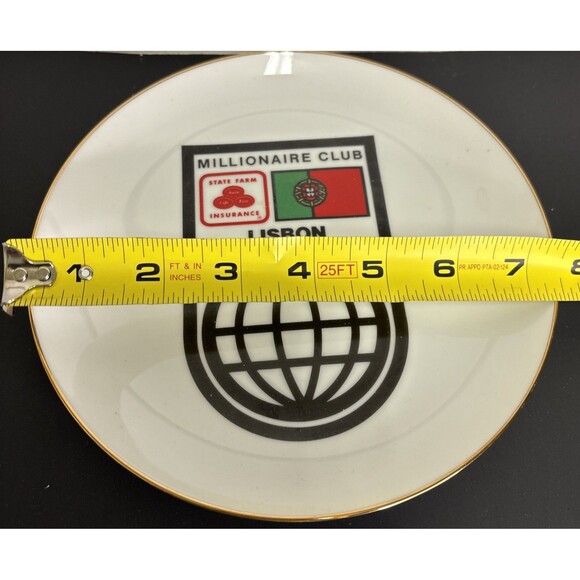 Lisbon Gold Rimmed China Plate - Vintage State Farm Collectible Millionaire Club - Picture 4 of 4